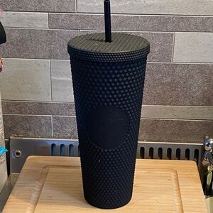 Starbucks Matte Black Studded Tumbler with Straw